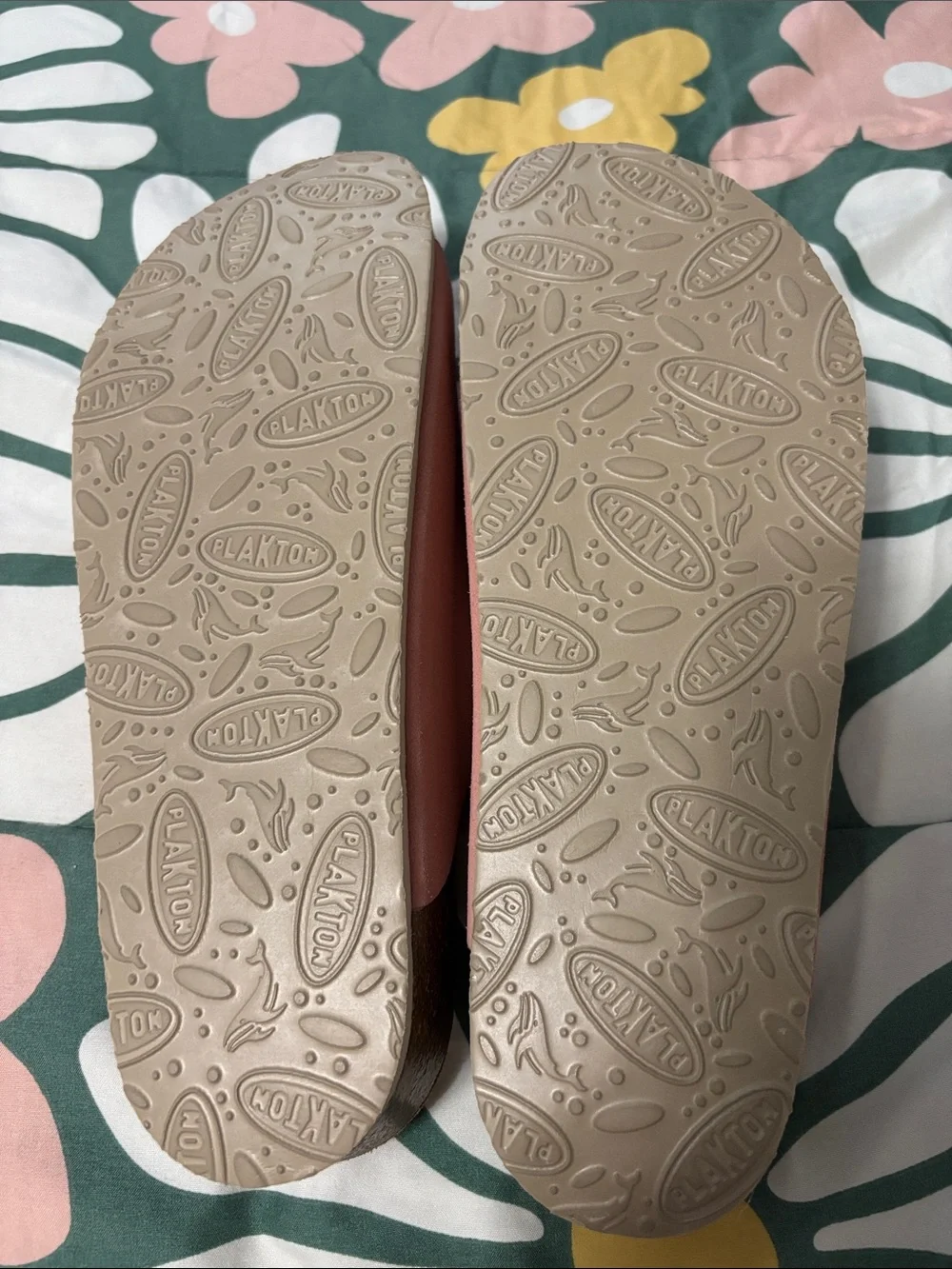 Plakton Pink Suede Double-Buckle Slide Sandals